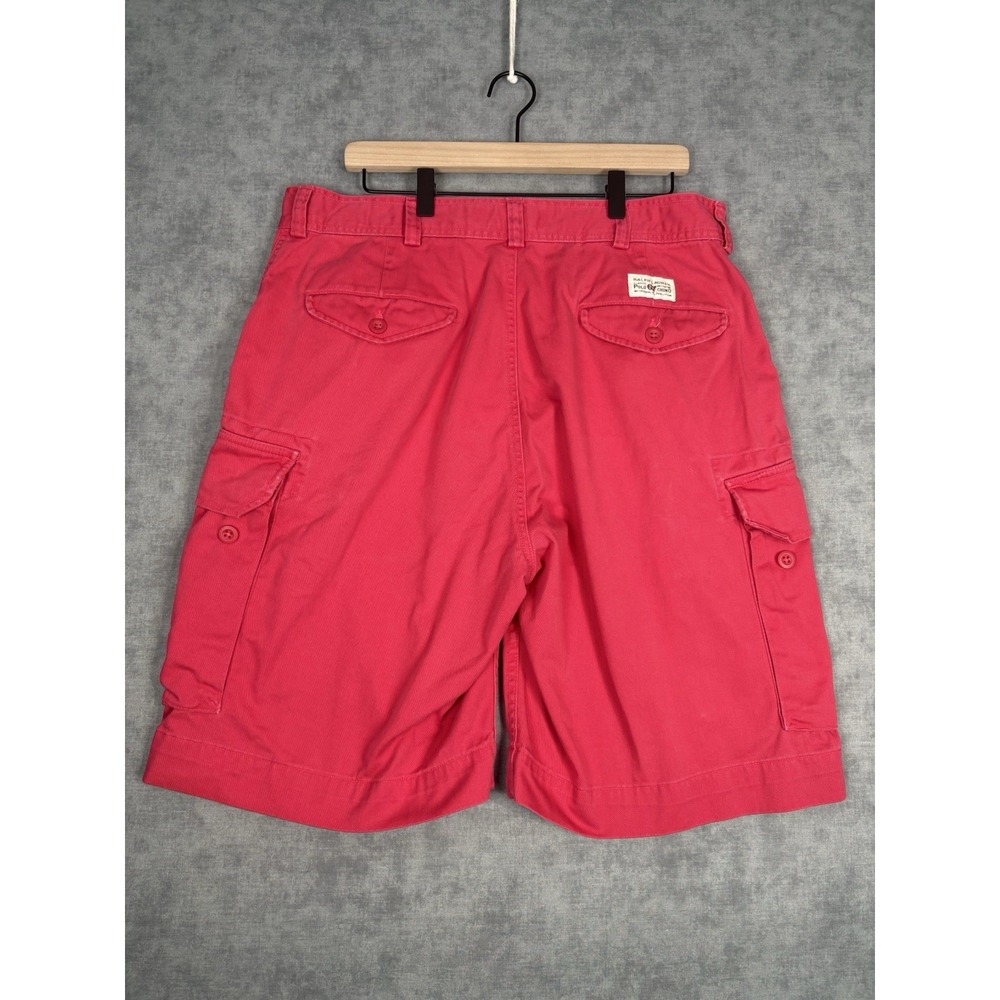 Polo Ralph Lauren Polo 67 Chino Cargo Shorts Men 36 Red 100% Cotton Classic